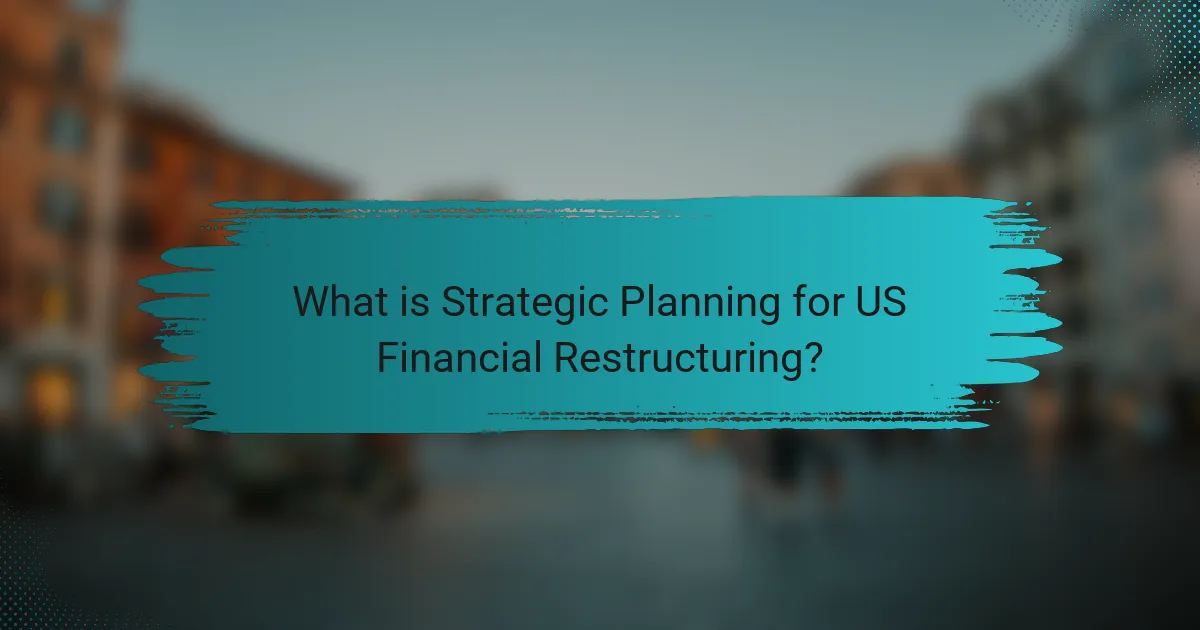 What is Strategic Planning for US Financial Restructuring?